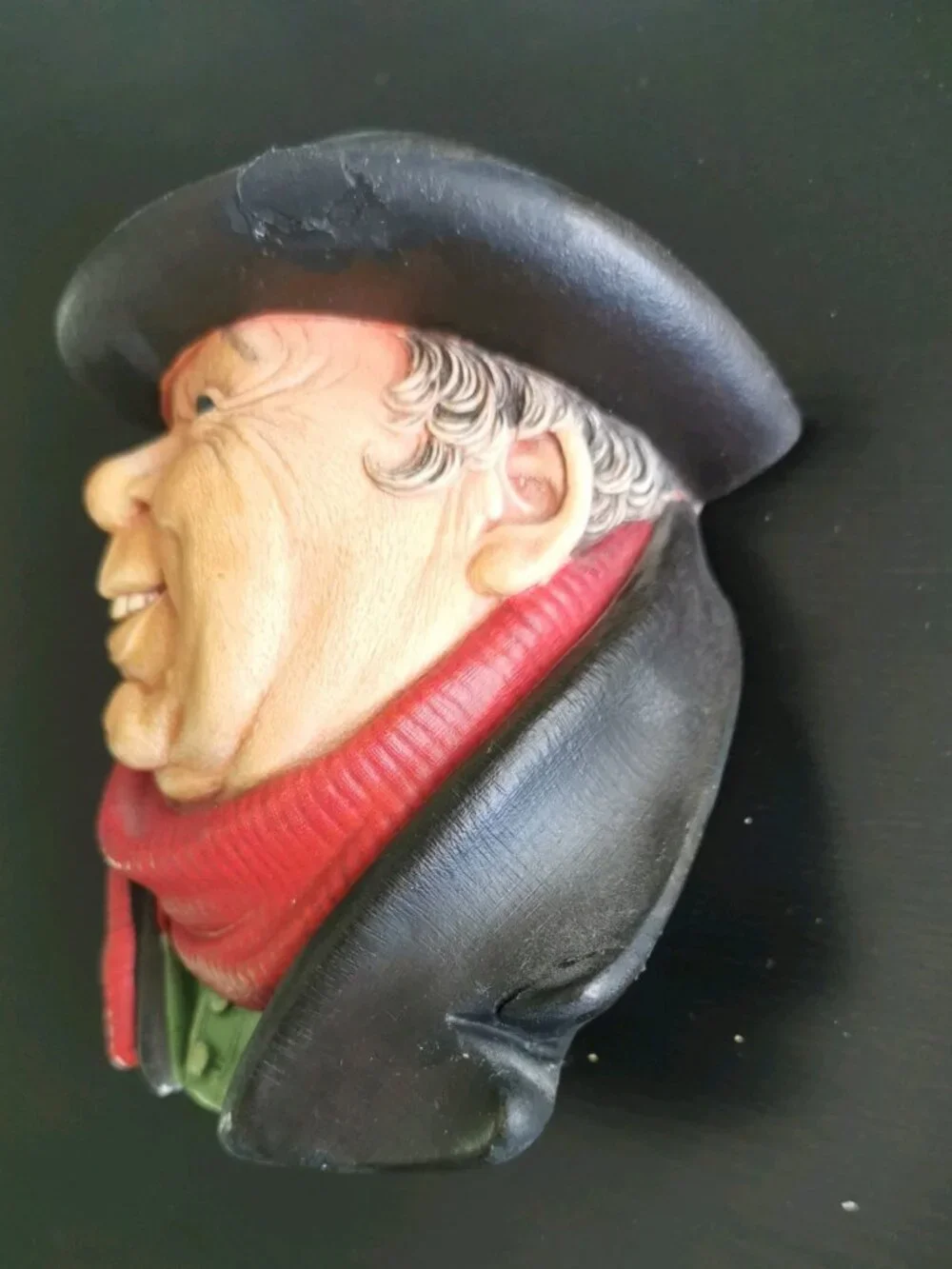 Vintage‎ 1964 Bossons Tony Weller Painted Chalkware Western Cowboy Head England